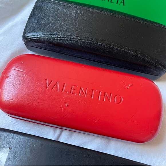 Lux Designer Sunglasses Cases Lot Bundle Bottega Veneta Ted Baker Valentino Flaw - Picture 3 of 6